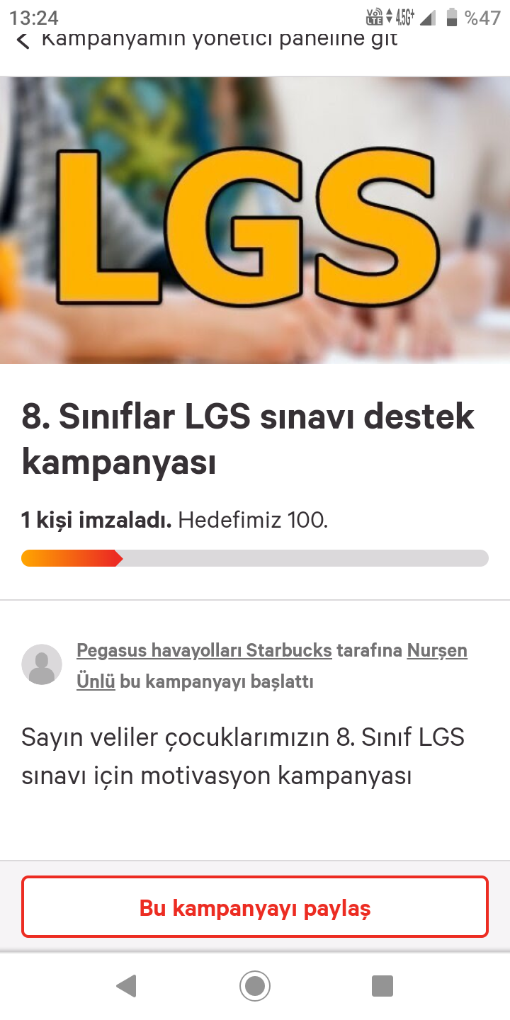 LGS sınavı motivasyon kampanyası