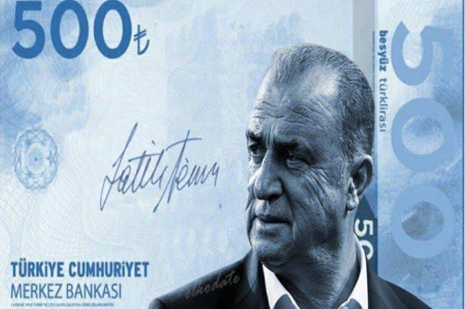 500 Tl banknotlarda Fatih Terim 