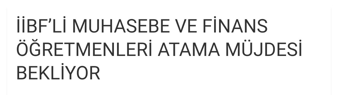 Muhasebe ve finansman ogretmenliginde 2. Oncelik haksizligi