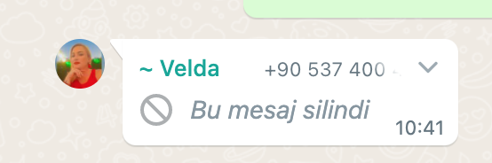 Velda yazdığı mesajları artık simesin