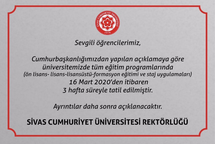Cumhuriyet Üniversitesi Tıp Fakültesi 6. Sınıf tıp öğrencilerinin ÖĞRENCİ olması
