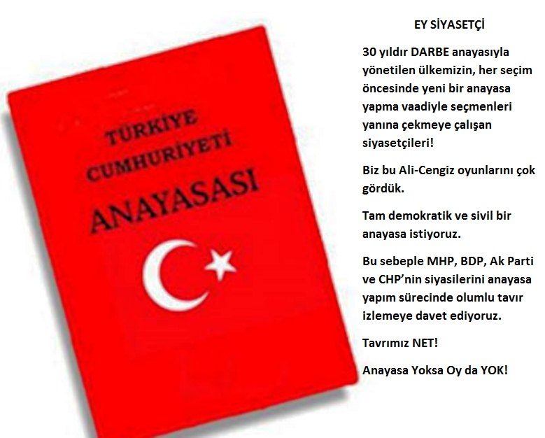 Anayasa Yoksa Oy da YOK!