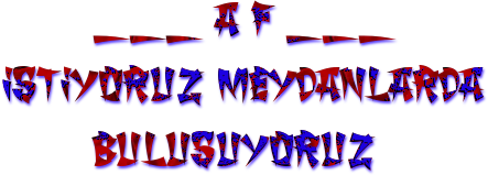 AF İSTİYORUZ MEYDANLARDA BULUŞUYORUZ