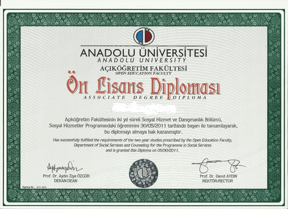 SOSYAL HİZMETLER ÖNLİSANS MEZUNLARINA KPSS 'DE NİTELİK KODU VERİLMESİNİ İSTİYORUZ...
