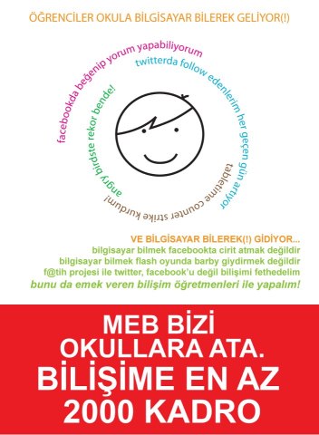 fatih projesi için , bilişim teknolojileri öğretmenliğine en az 2000 kadro haktır