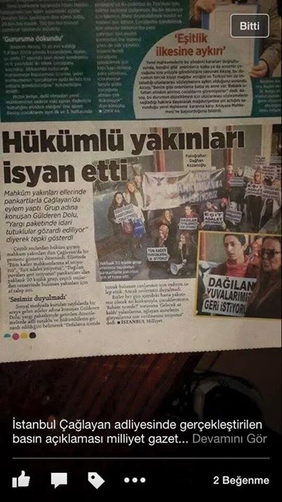 #CEZAEVLERİNDE YANIYOR YÜREKLER