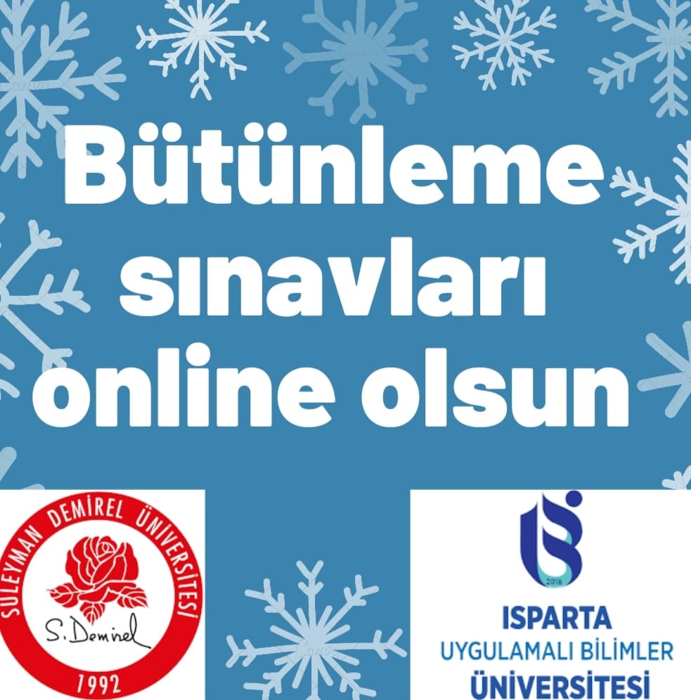 BÜTÜNLEME SINAVLARI ONLİNE OLSUN