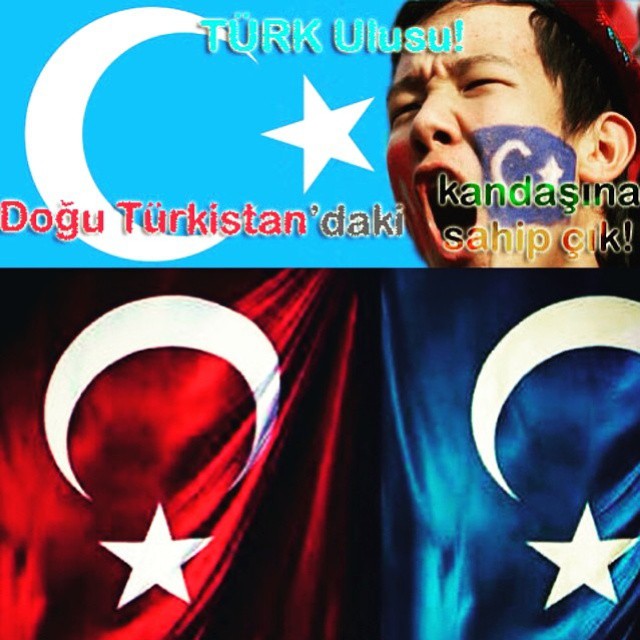 dogu türkistan için zulme dur de