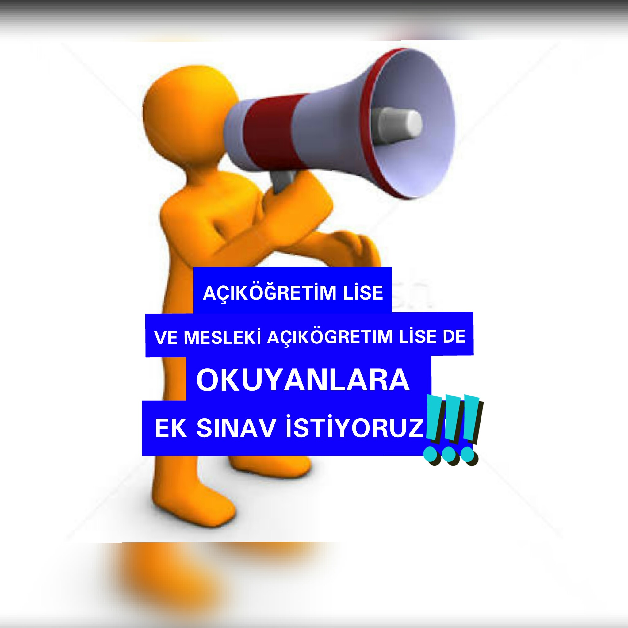 ACIKÖĞRETİM, MESLEKİ AÇIKÖGRETİM LISELER DE OKUYANLARA EK SINAV !!